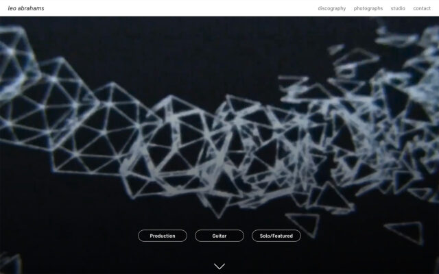 The homepage of leoabrahams.com designed and built